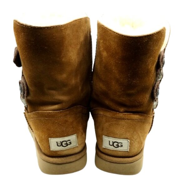 UGG~Marciela II~ Women's SHEARLING WINTER BOOTS CHESTNUT SUEDE SIZE 9 - Picture 4 of 7